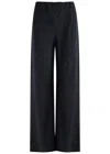 Vince Wide-leg Crepe Trousers In Dark Navy