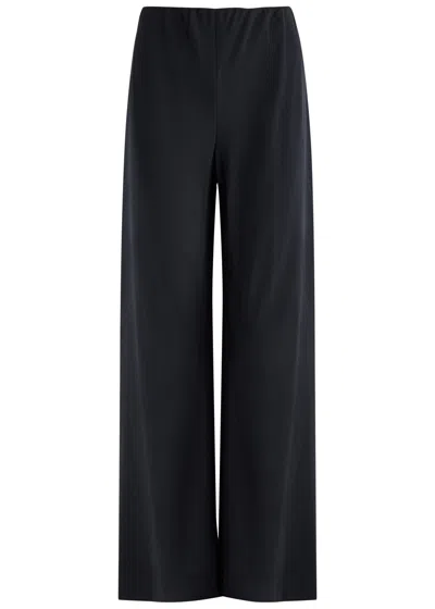 Vince Wide-leg Crepe Trousers In Dark Navy