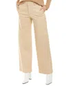 Vince Women's Nubuck Wide-leg Lamb Leather Pants In Brown