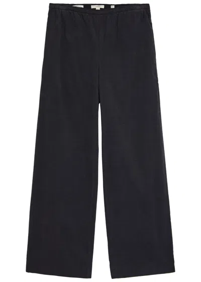 Vince Wide-leg Satin Trousers In Gray