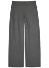 Vince Wide-leg Wool-blend Trousers In Gray