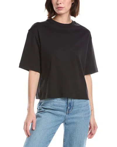 Vince Wide Sleeve Crop T-shirt In Black