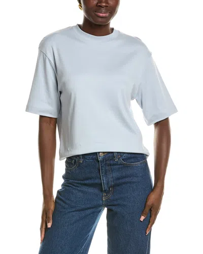 Vince Wide Sleeve Crop T-shirt In Blue