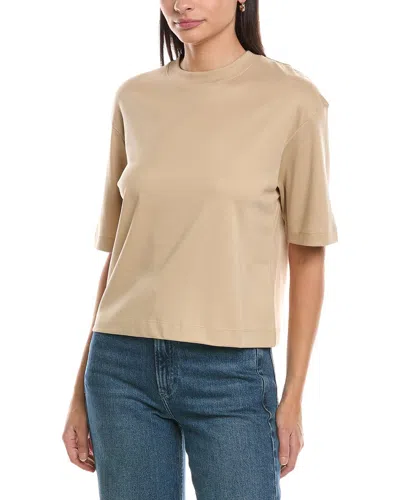 Vince Wide Sleeve Crop T-shirt In Brown