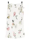 Vince Wilted Peony Pleated Skirt In White