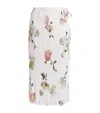 Vince Wilted Peony Print Side-tie Midi Skirt