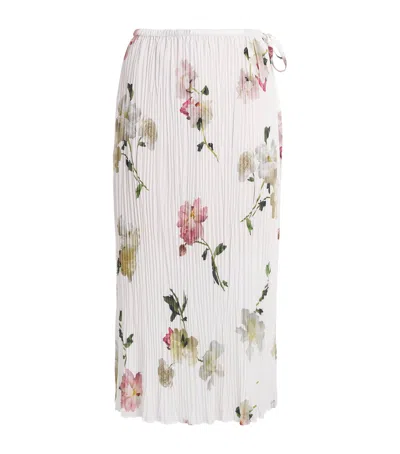 Vince Wilted Peony Print Side-tie Midi Skirt