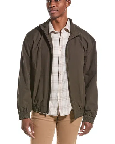 Vince Windbreaker Zip Jacket In Brown