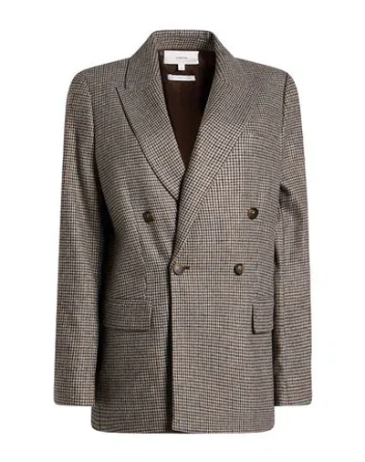 Vince . Woman Blazer Taupe Size 8 Wool, Polyester, Viscose In Gray