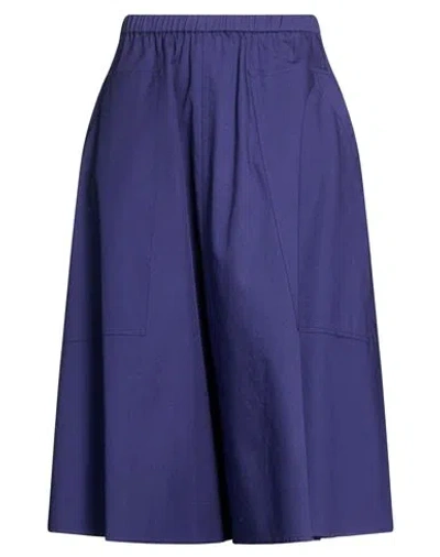Vince . Woman Midi Skirt Purple Size S Cotton, Elastane