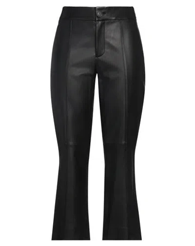 Vince . Woman Pants Black Size 10 Lambskin