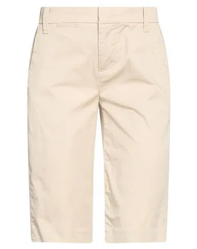 Vince . Woman Shorts & Bermuda Shorts Sand Size 0 Cotton, Elastane In Beige