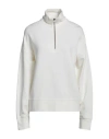 Vince . Woman Sweatshirt White Size L Cotton, Elastane