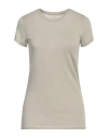 Vince . Woman T-shirt Khaki Size L Pima Cotton, Modal