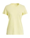 Vince . Woman T-shirt Pastel Yellow Size M Pima Cotton In Yellow