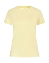 Vince Short-sleeve Cashmere-blend Tee In Yellow