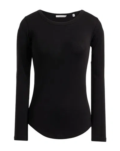 Vince . Woman T-shirt Black Size Xs Pima Cotton