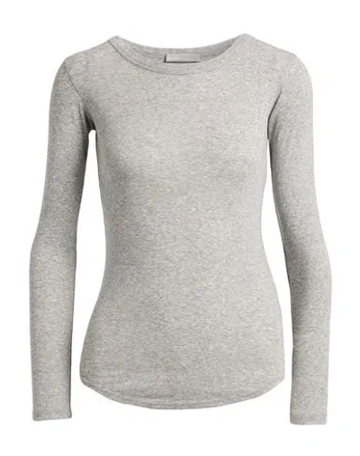 Vince . Woman T-shirt Grey Size Xs Pima Cotton