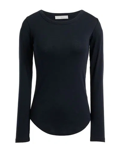 Vince . Woman T-shirt Midnight Blue Size Xs Pima Cotton
