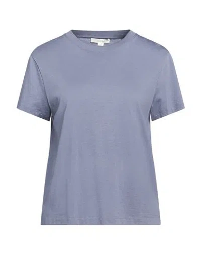 Vince . Woman T-shirt Slate Blue Size S Pima Cotton