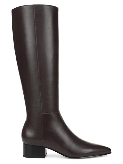 Vince Adan Tall Leather Boot In Brown