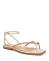 Vince Ali Leather Thong Sandal In Gold