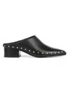 Vince August 40mm Leather Clog Mules In Black