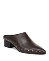 Vince August Studded Leather Mule In Brown