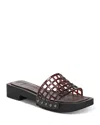 Vince Barb Jelly Slide Sandal In Burgundy