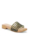 Vince Barb Jelly Slide Sandal In Green