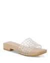 Vince Barb Jelly Slide Sandal In White