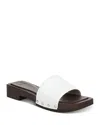 Vince Barbara Platform Slide Sandal In White