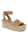 Vince Belisa Suede Platform Ankle-strap Espadrilles In Beige