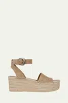 Vince Belisa Suede Platform Ankle-strap Espadrilles In Multi