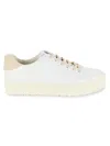Vince Women's Benfield Leather Low Top Sneakers In White