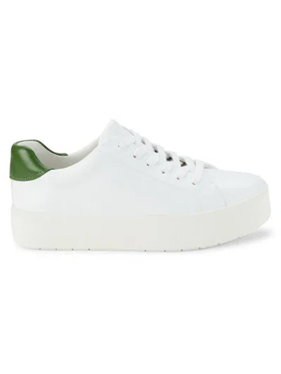 Vince Women's Benfield Leather Sneakers In White Palm