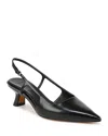 Vince Bianca Slingback Pointed Toe Pump In Black Leather