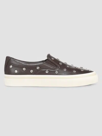 Vince Blair Stud Slip-on Sneaker In Brown
