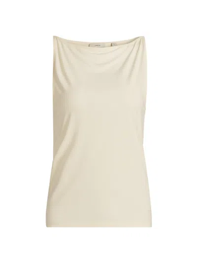 Vince Women's Boatneck Tank In White