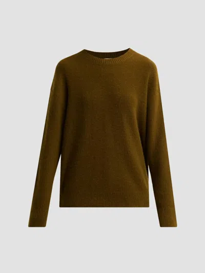 Vince Women's Boiled Cashmere Crewneck Sweater In Brown