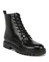 Vince Cabria Lug Water Resistant Lace-up Boot In Black Leather