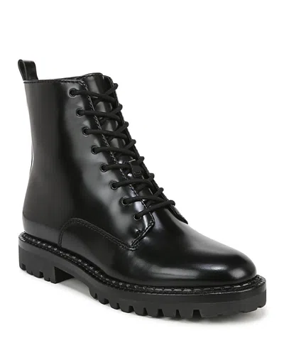 Vince Women's Cabria Lace Up Lug Sole Boots In Black/black