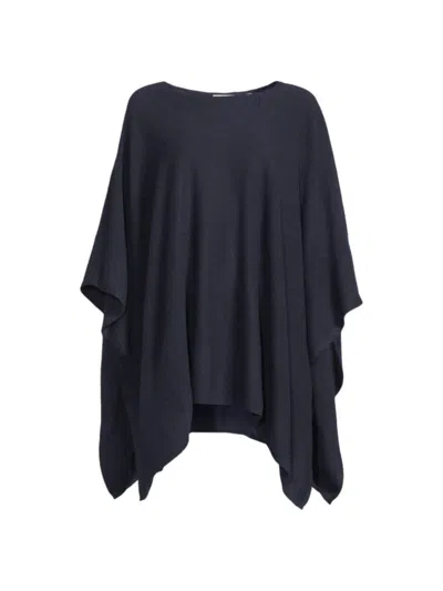 Vince Women's Cashmere Reversible Poncho In Blue