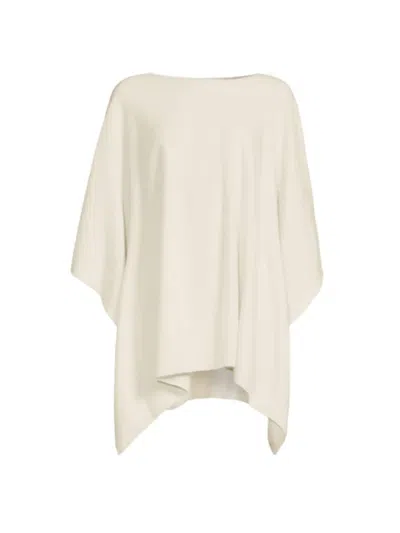 Vince Women's Cashmere Reversible Poncho In White