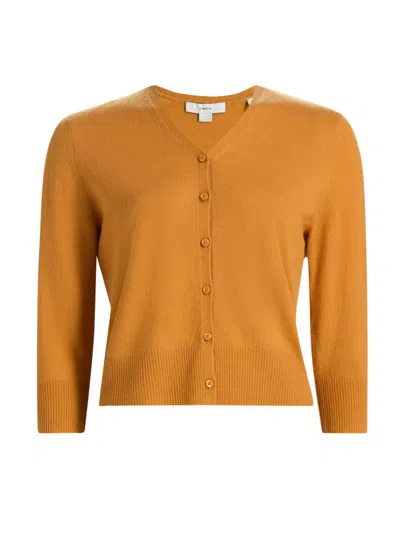 Vince Women's Cashmere-silk Cardigan In Orange