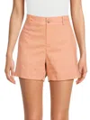 Vince Casual Linen Blend Shorts In Dark Apricot