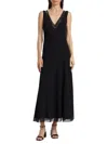 Vince Twisted Back Wool-blend Halter Dress In Black