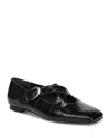 Vince Cici Cross Strap Flat In Black