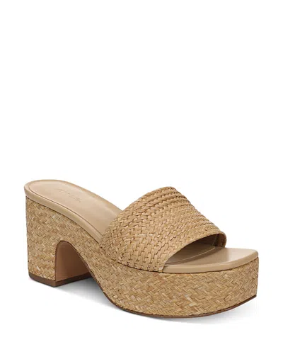 Vince Clarita Raffia Platform Sandals In Multi