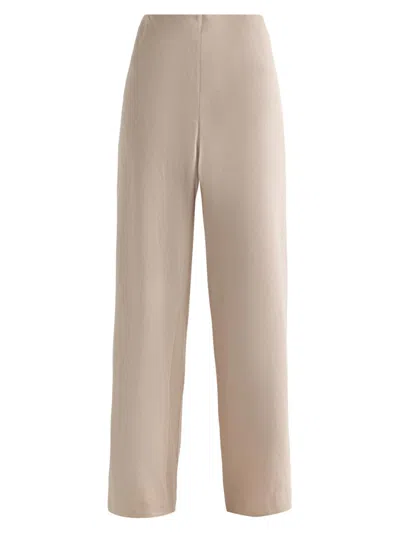 Vince Women's Colette Linen High-rise Pants In Gray